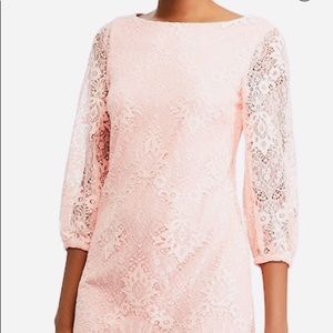 CHAPS size 10 Pink Lace Dress NWT 3/4 Sleeves 💖💖